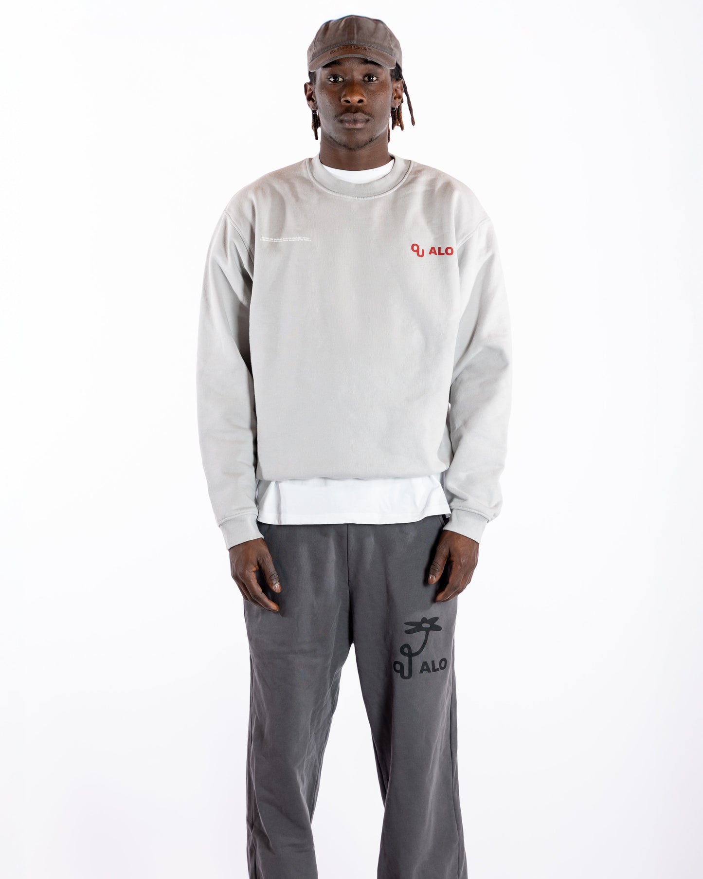 Oualo Heavyweight Crewneck Red